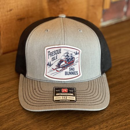 Richardson Baseball Hat-Grey/Black w/Throw-back Logo. $25.